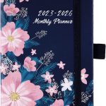 2023-2026 Pocket Planner/Calendar - 3 Year Monthly Planner from Jul 2023 - Jun 2026, 6.3" x 3.8", 2023-2026 Monthly Planner with 61 Notes Pages, Inner Pocket, Pen Loop, Elastic Closure